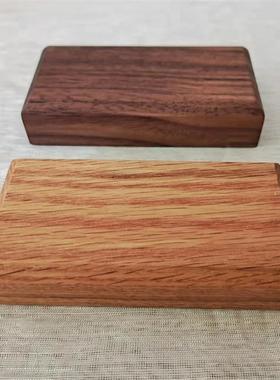 黑胡桃橡木实木摆件长方形托架胸像底座佛像印章石头茶壶奇石简约