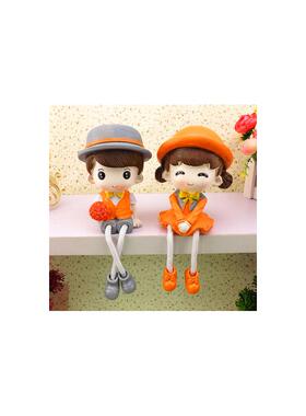 房间书柜置物架装饰品儿童房酒柜家装摆设创意吊脚娃娃家居小摆件