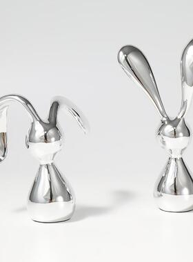 儿童房卡通潮玩抽象趣味兔子小摆件家居客厅电视玄关柜软装饰品