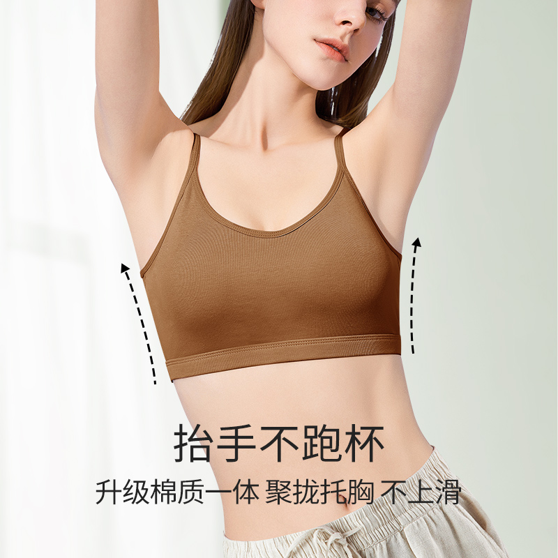 美雅挺优黛专卖店美背内衣女聚拢小胸新款爆款无钢圈运动背心吊带抹胸一体文胸2