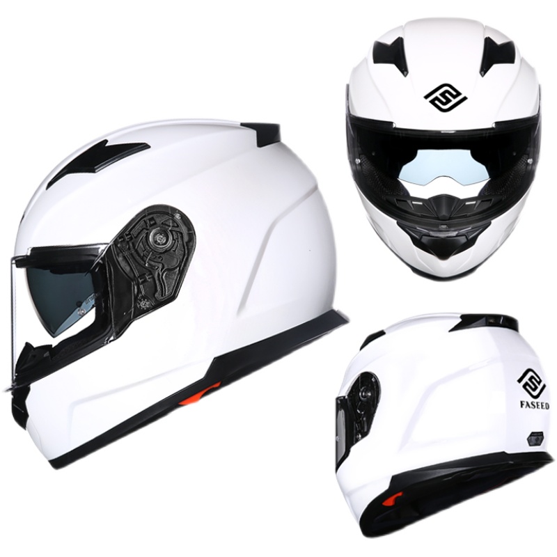 FASEED摩托车头盔男女春夏全盔双镜片安全帽3C认证四季通用817