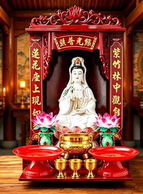 观音菩萨佛像家用供奉陶瓷摆件