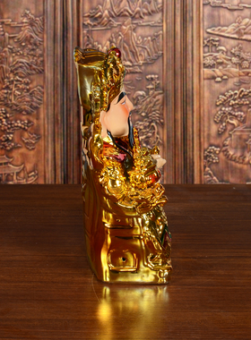 陶瓷招财室内客厅文财神佛像摆件