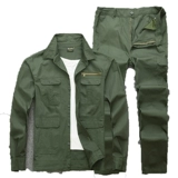 Летний тонкий мужской эластичный хлопковый износостойкий камуфляжный комбинезон