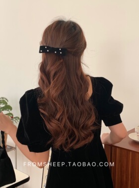 Fromsheep韩版珍珠蝴蝶结发夹