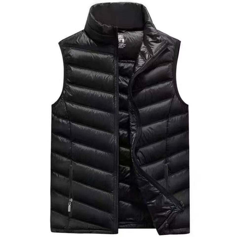 Men's coat autumn and winter thickened warm vest casual large size waistcoat daddy short vest stand collar vest