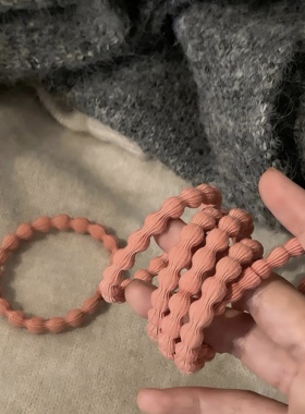 丸子头~马尾太休闲了浅色系豆豆皮筋高弹力日常基础扎头发皮筋