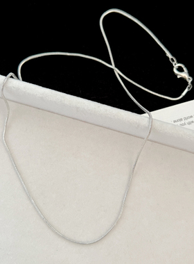 极简蛇骨链素链冷淡风锁骨链