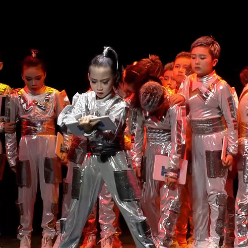 六一未来科技感服装机器人演出服航天员AI逐梦宇航员太空表演服装 - 图1