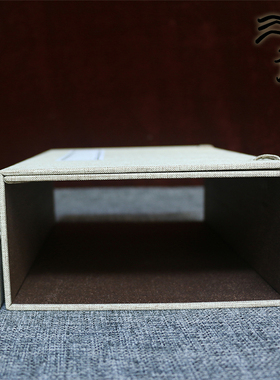 半封闭书盒浅色仿古风麻布函套