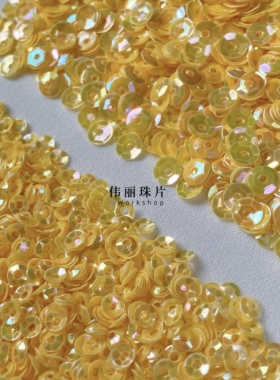 赤金黄色法式刺绣PVC珠片