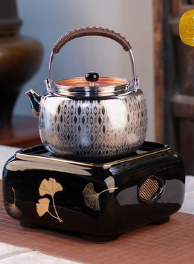 莺歌烧银杏电陶炉煮茶器金枫静音