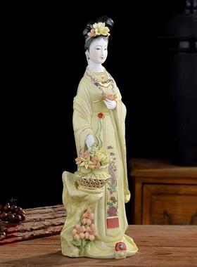 嫦娥奔月居家供奉神像摆件陶瓷