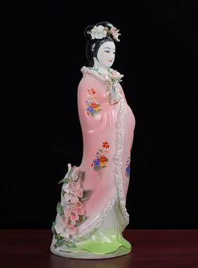 陶瓷桃花仙子神像佛像摆件