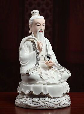 德化陶瓷三清神像摆件