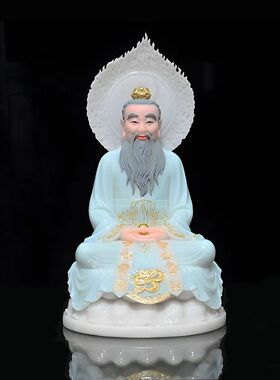 太上老君家用三清神像摆件汉白玉