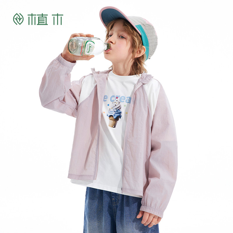 Ueki Boys and Girls Sun Protection Clothing 2026 Summer New Medium and Large Children's UPF+50 Jackets Children's Tops Children's Clothes