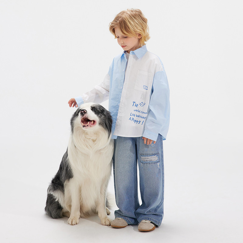 植木童装 男童牛仔裤破洞儿童裤子2025新款秋冬 中大童直筒裤潮酷,淘宝优惠券,粉丝福利购,淘宝优惠卷