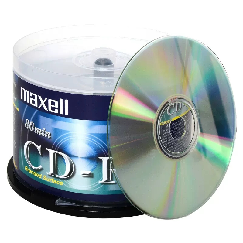 麦克赛尔/MAXELL 光盘CDR 刻录盘 音乐CD 汽车CD 数据备份 48速 700M 80分钟 CD光盘 50片装空白刻录光盘 - 图1