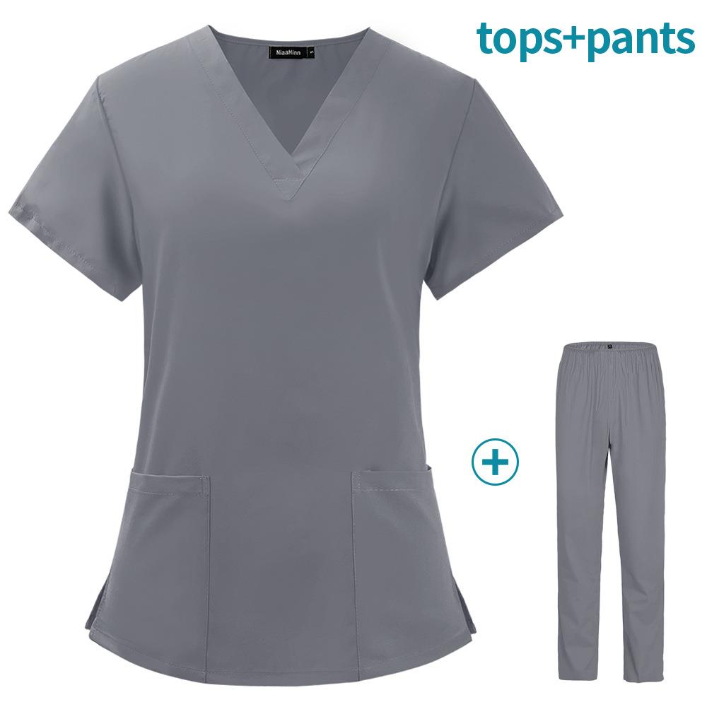 Quick drying medical work clothes, pet hospital short sleeve-图3