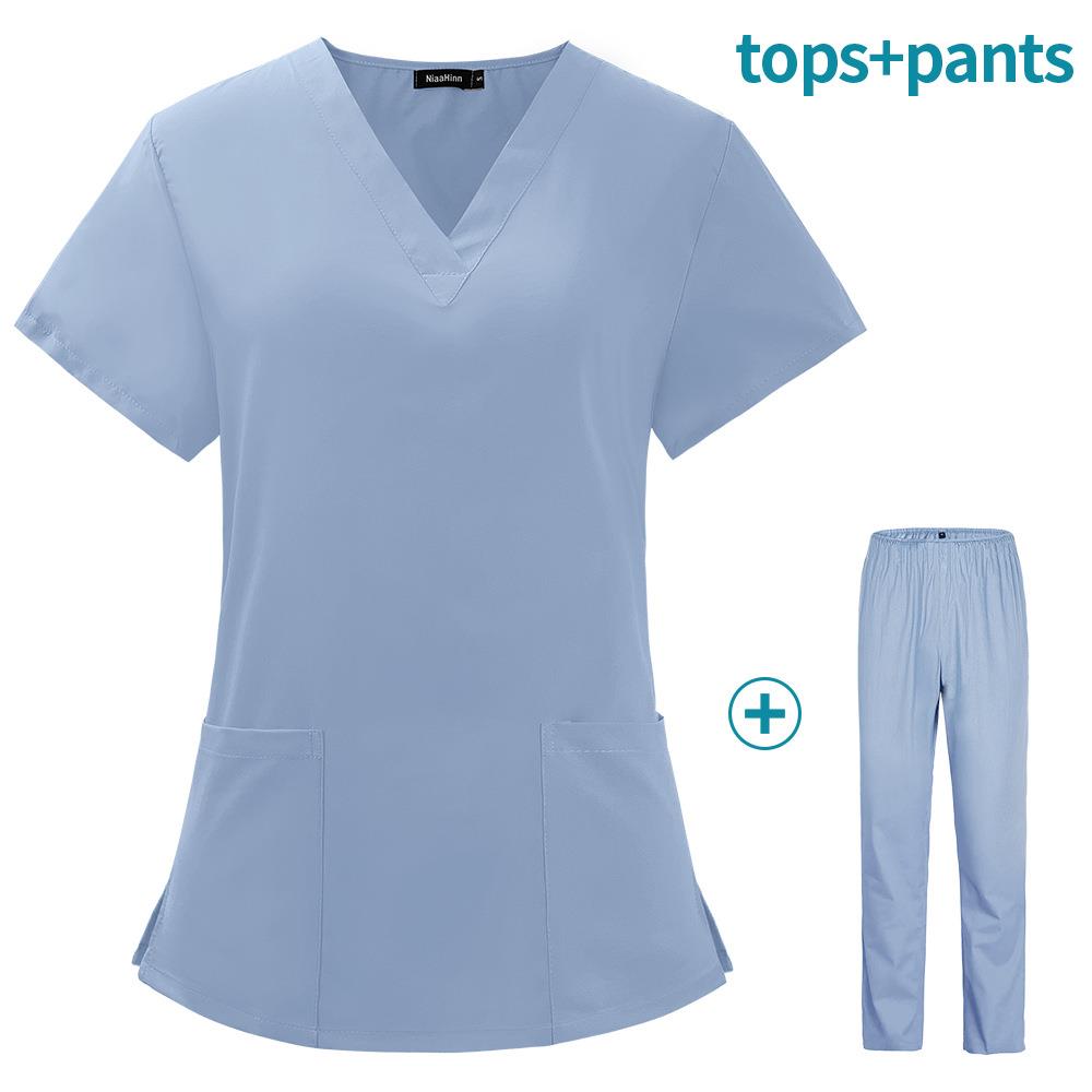 Quick drying medical work clothes, pet hospital short sleeve-图1