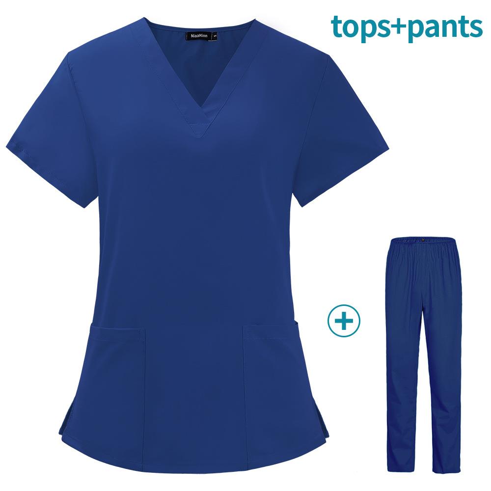 Quick drying medical work clothes, pet hospital short sleeve-图2