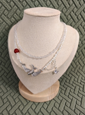 小燕子红玛瑙马蹄螺中长项链(不是双层是单层)