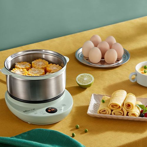 小熊智能蒸蛋器304不锈钢煮蛋器双层家用多功能可预约定时煎蛋机