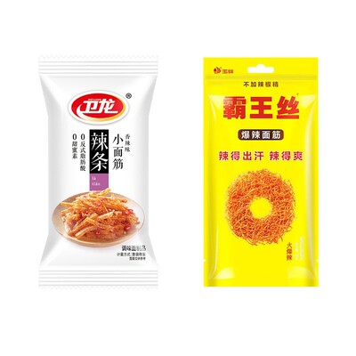 霸王丝小面筋组合500g辣条地道网红麻辣特产礼包休闲食品