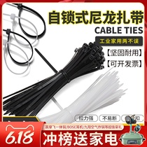 Nylon tie binding wire with plastic strapping with powerful buckle beamline with self-lock black white beamline strap