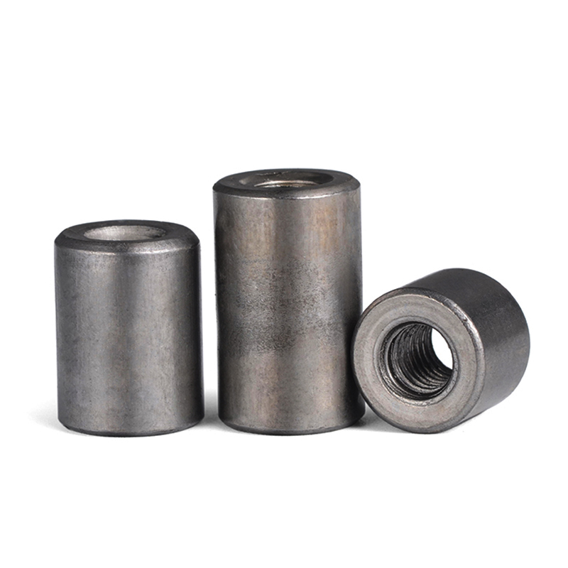 铁加长螺母圆柱螺母套管连接焊接螺母柱丝杆接头m4m5m6m8m10m12L