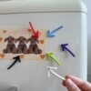 Creative ins arrow magnetic photo wall refrigerator tile cute decoration entrance door hole board iron stone