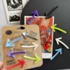 Creative ins arrow magnetic photo wall refrigerator tile cute decoration entrance door hole board iron stone
