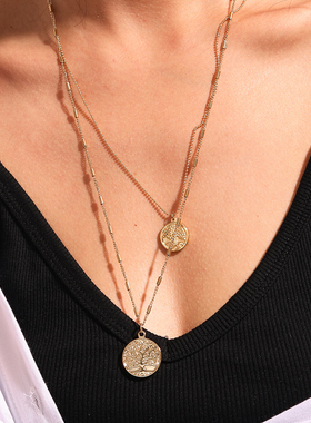 生命之树意大利幸运树18K金项链