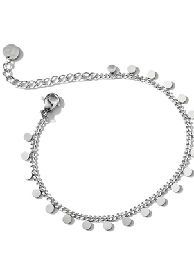 设计师款钛钢镀金小圆