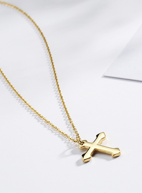 十字架项镀ipg18k金链信仰项链