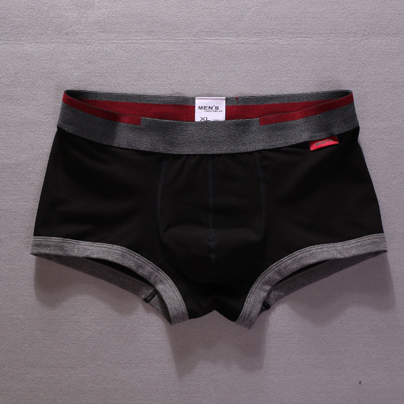 简约商务纯棉舒适中腰潮男士内裤衩纯色青年塑身透气四角裤头底裤,淘宝优惠券,粉丝福利购,淘宝优惠卷