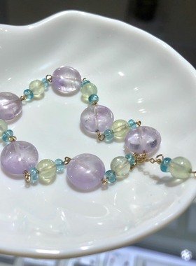 仙女薰衣草水晶包金时尚款风手链