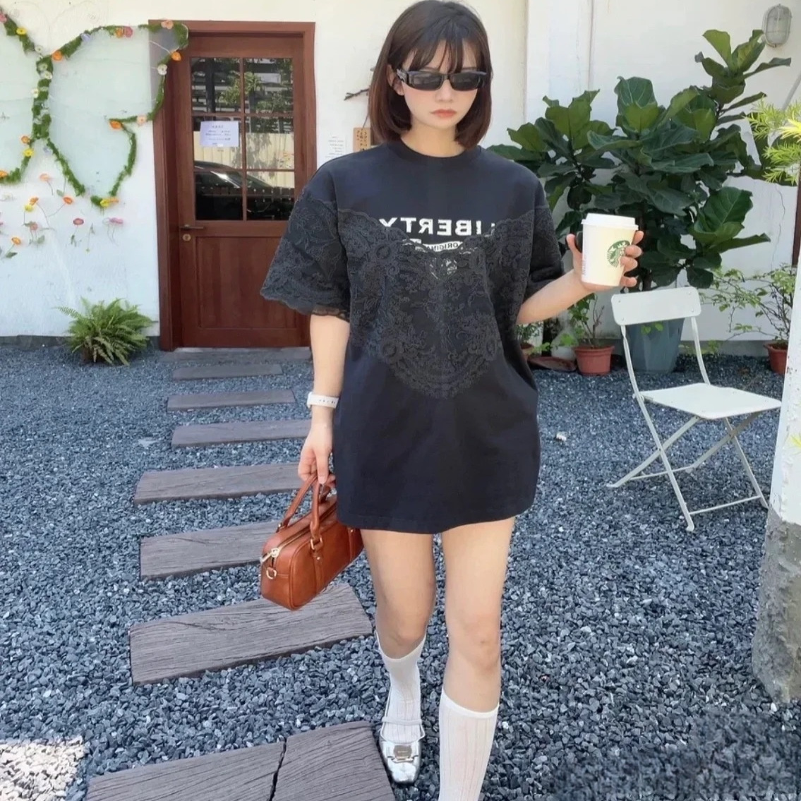 3I2O410吊牌1290小地素dzzit专柜正品2024夏女士蕾丝拼接连衣裙火 - 图1