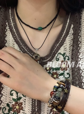 高街女孩复古民族风多层手链串珠