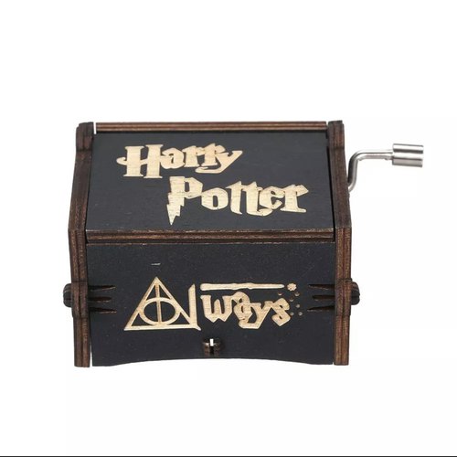 Harry potter music box哈利波特周边手摇小八音盒木制迷你音乐盒 - 图0