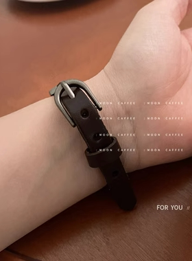 朋克y2k暗黑手绳女摇滚星星牛皮