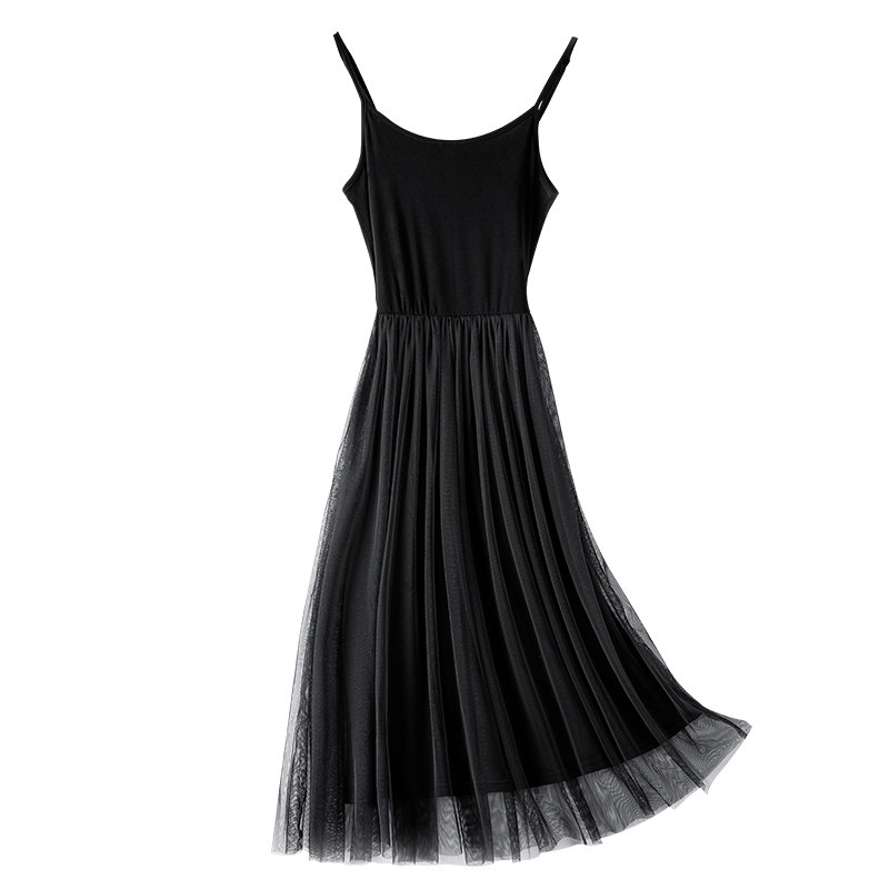 黑色莫代尔秋冬2021新款性感连衣裙 德俪歌连衣裙