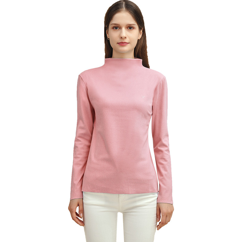 雅鹿女士自发热双面磨毛保暖棉毛衫 yaloo雅鹿唯艾品保暖上装