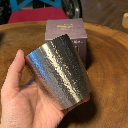 几bai个出！初岛国元包装！滞留福利单！304不锈钢双层内胆锤纹杯 - 图1