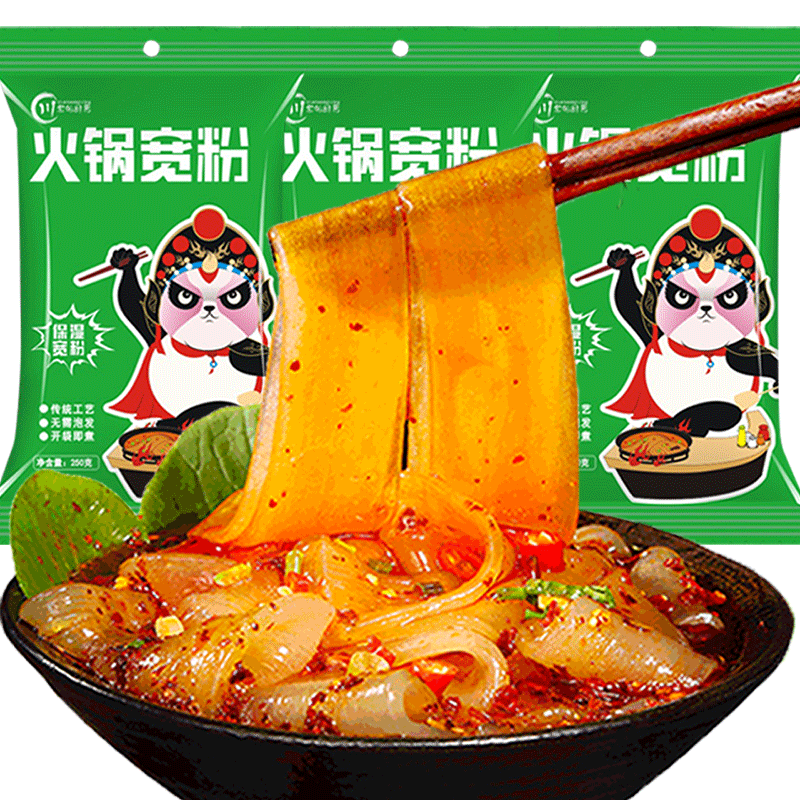 川宝的厨房火锅宽粉川粉250g*3袋装速食大粉条手工苕皮土豆粉食材 - 图3