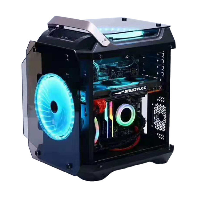 Wanjiajingang chassis ATX cube four-sided glass