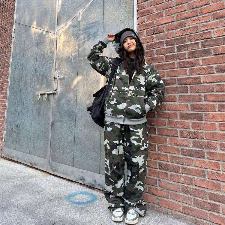 KencilBox千笔盒子迷彩秋冬加绒连帽卫衣外套裤子套装男女款原创,淘宝优惠券,粉丝福利购,淘宝优惠卷