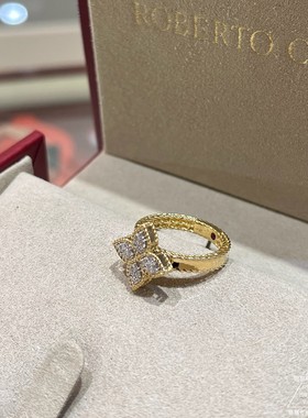 Roberto Coin/珂瑛Princess Flower钻石花花戒指巴黎萌猫正品代购