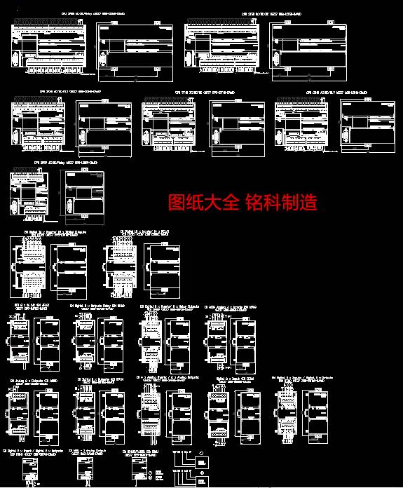 西门子Siemens S7-200 SMART外形尺寸cad图纸电气设计-图1